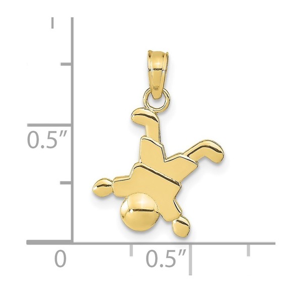 10K Gold Little Boy Pendant - Picture 2 of 4